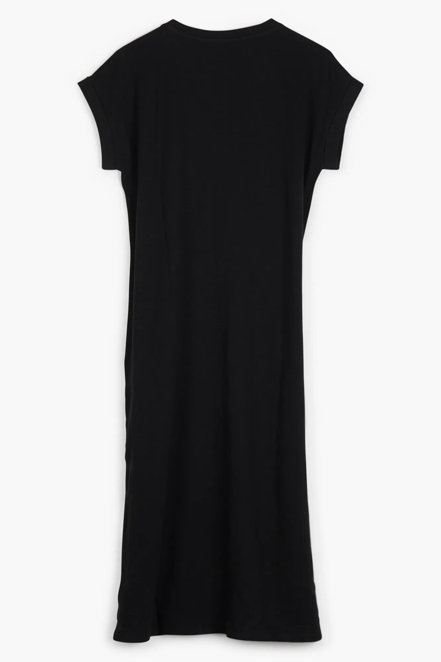 SIDE BUTTON KNIT DRESS, image 2
