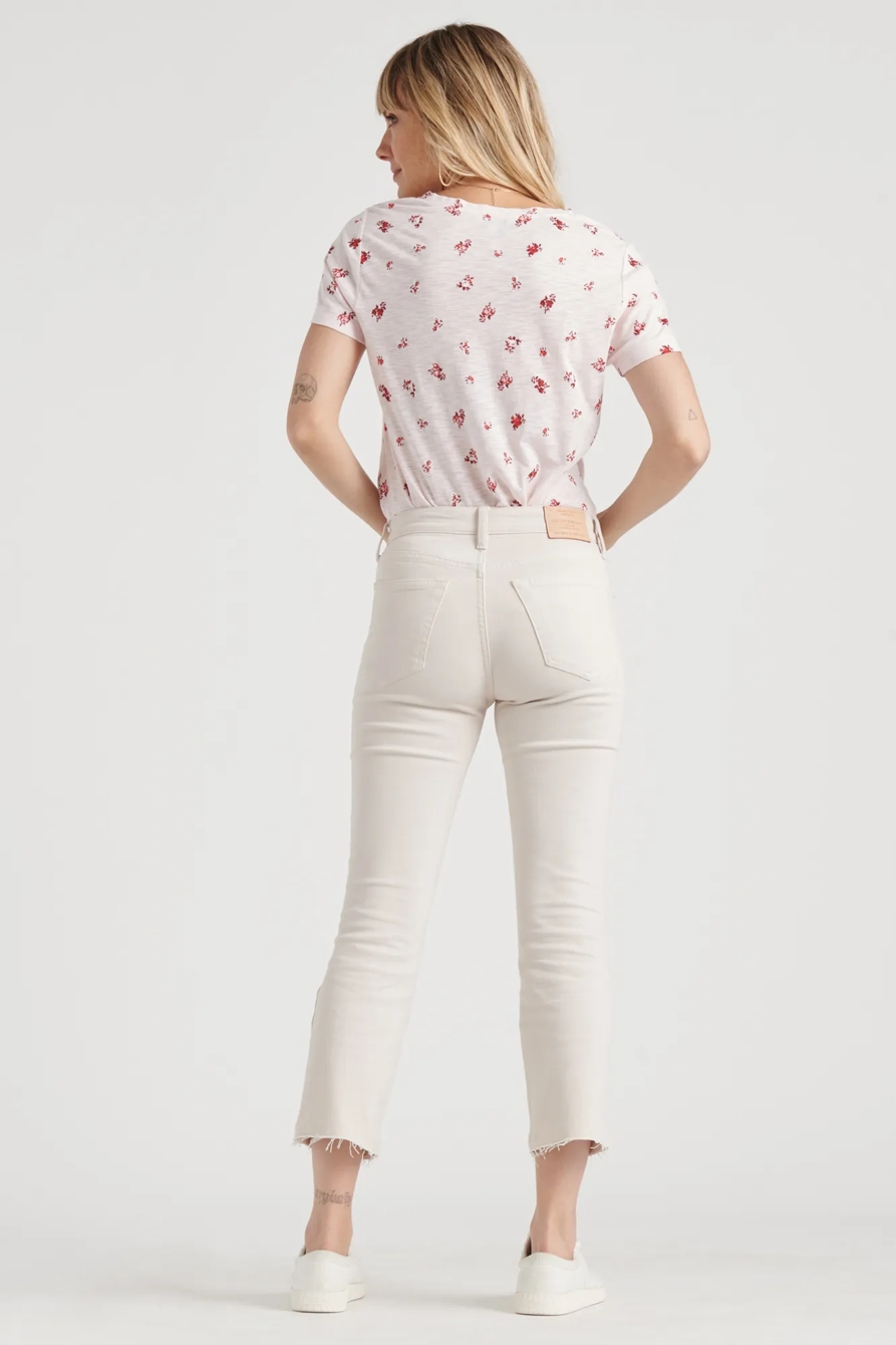 V NECK FLORAL PRINTED TEE, image 4