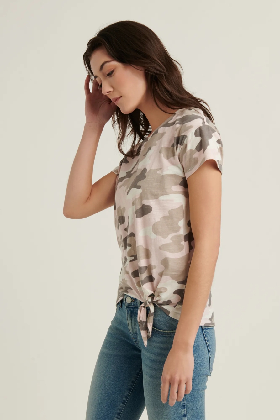 CAMO SIDE TIE TEE, image 3