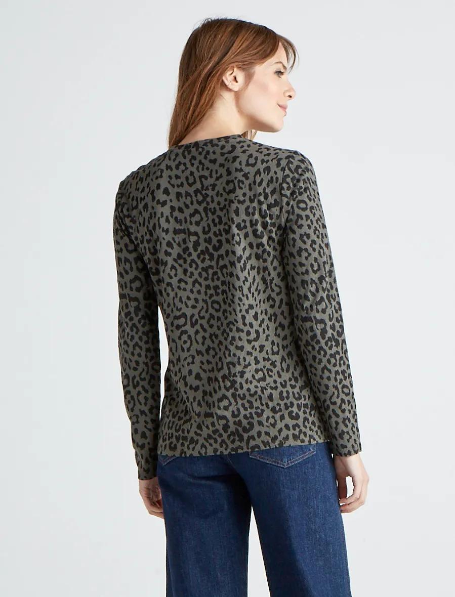 LS CREW NECK LEOPARD TEE, image 3