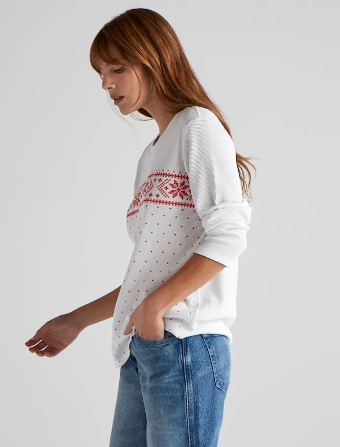 SNOW FAIR ISLE TEE, image 2