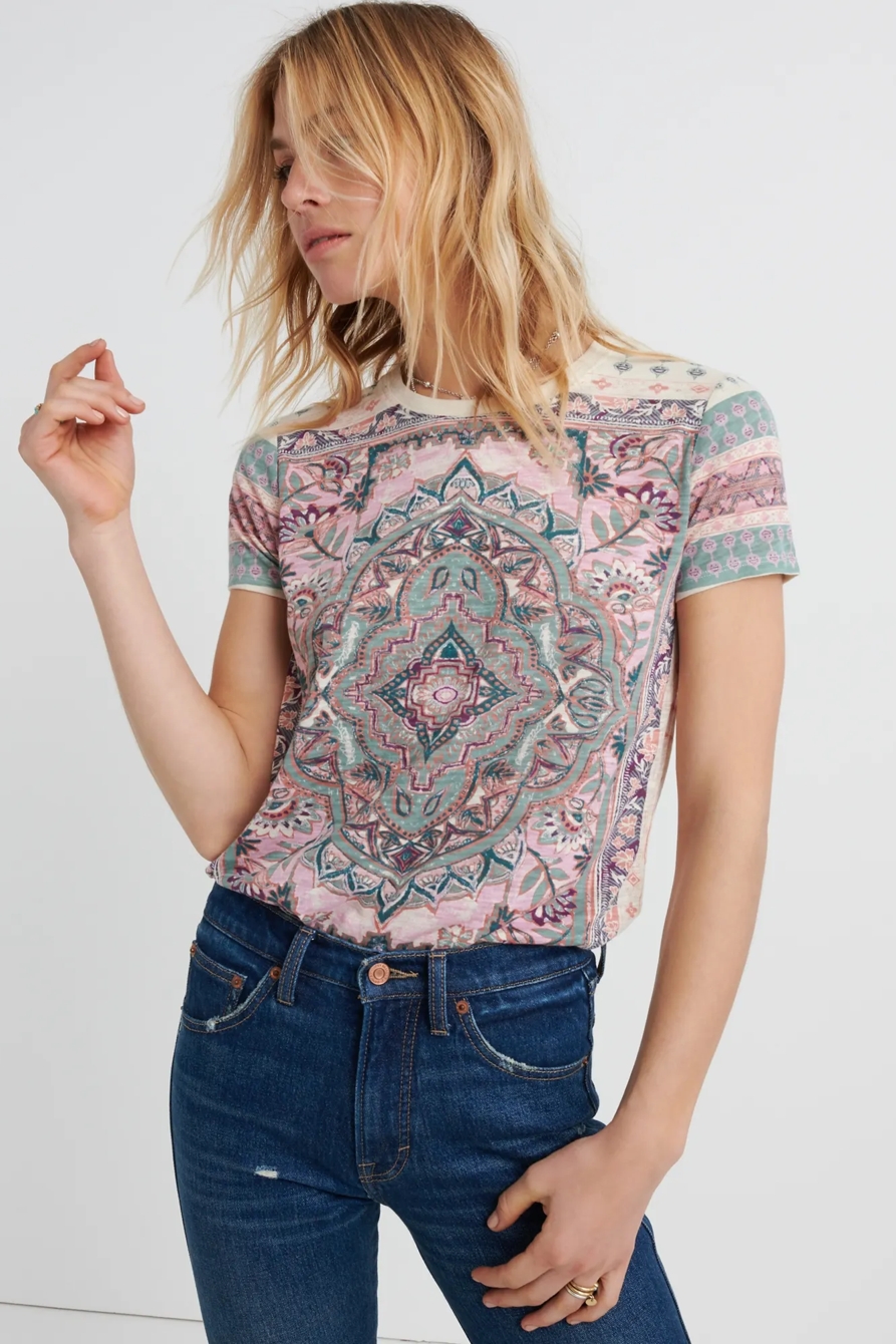 FLORAL PAISLEY ALLOVER TE, image 1