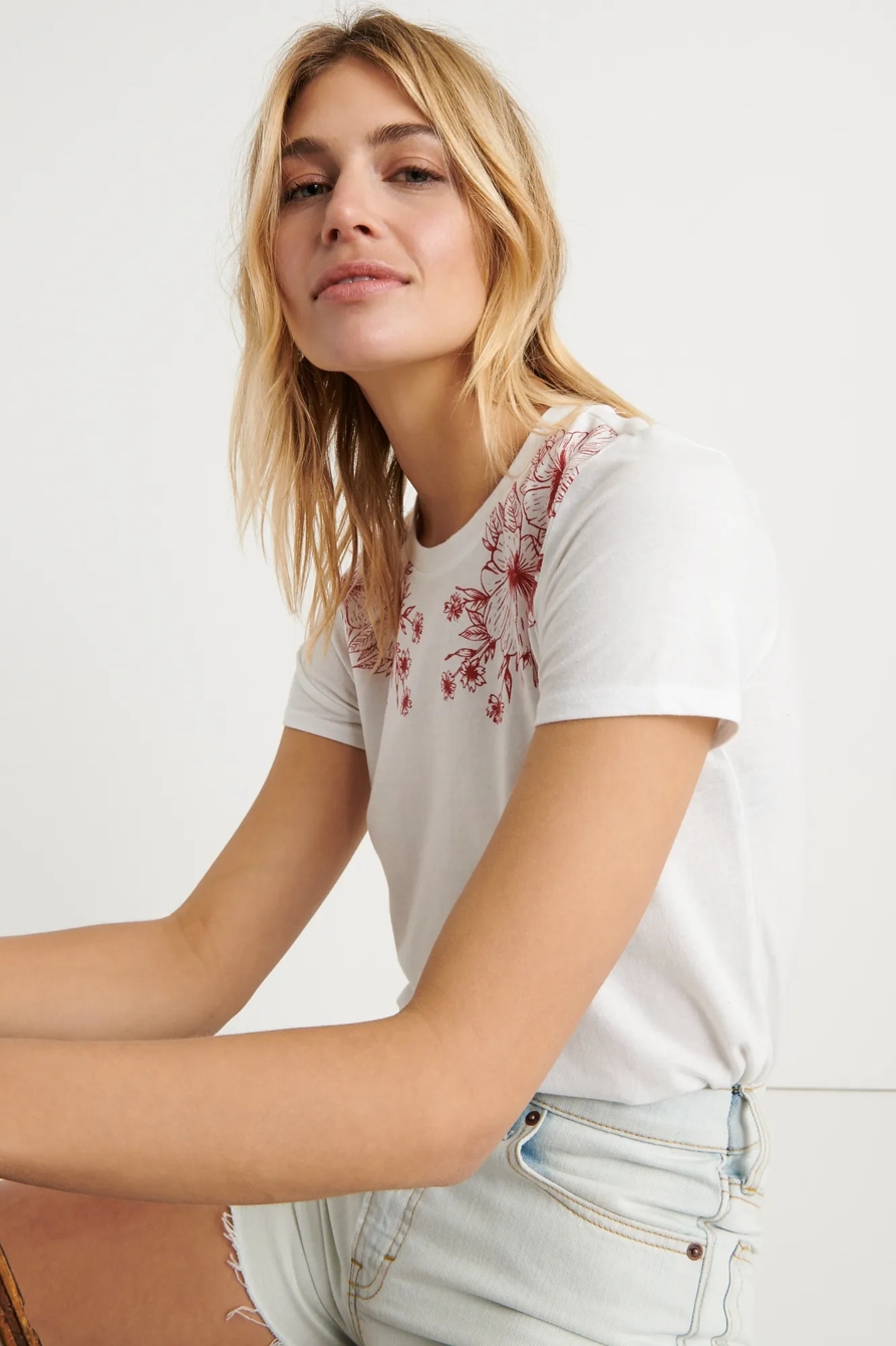 FLORAL SHOULDER TEE, image 2