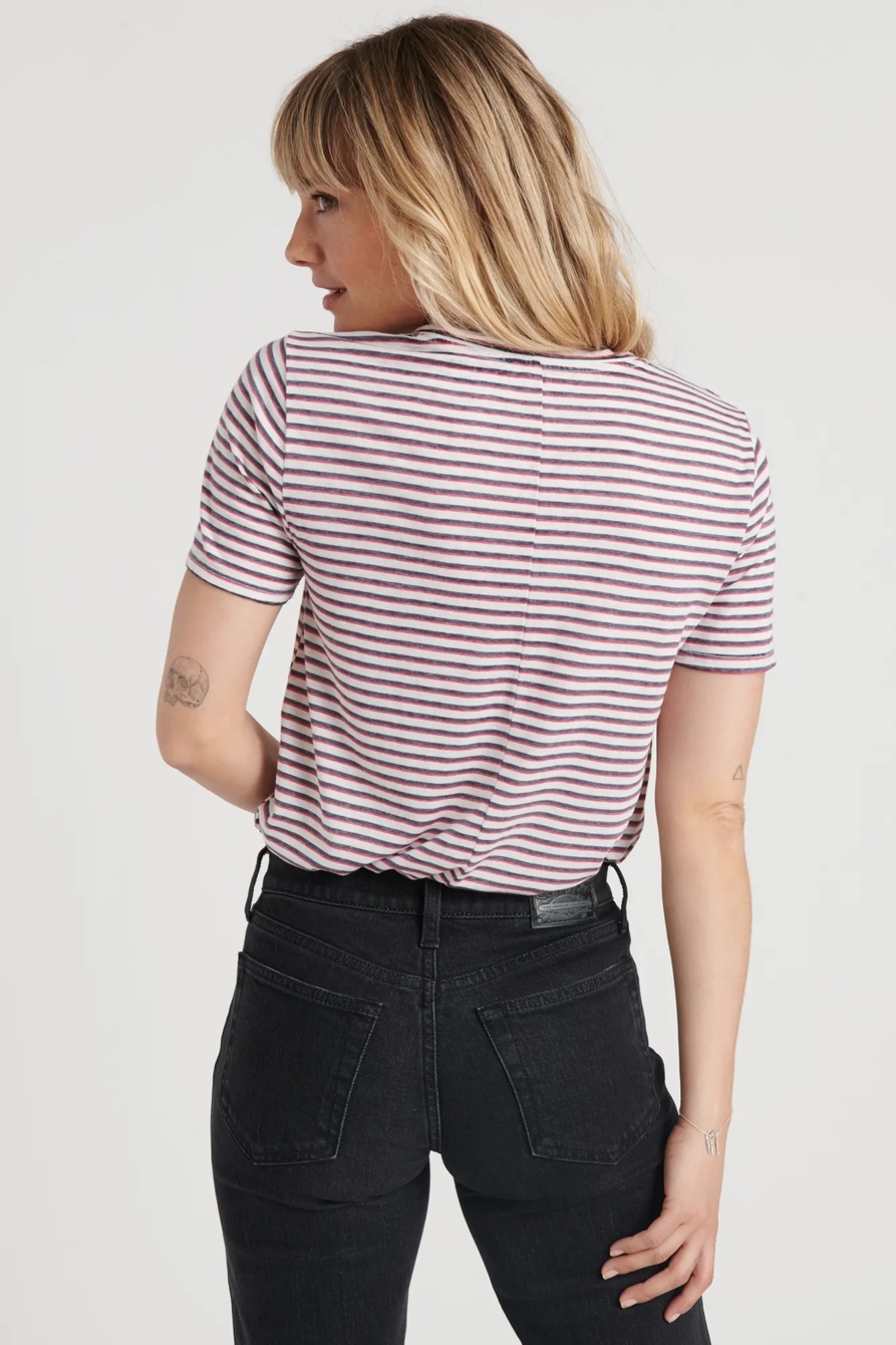 SCOOP NECK STRIPED TEE, image 4