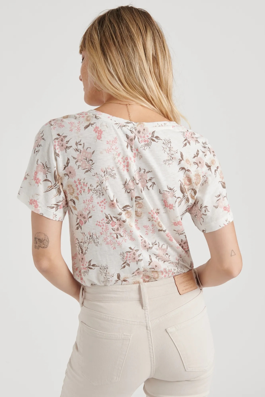 FLUTTER SLEEVE FLORAL TEE, image 4