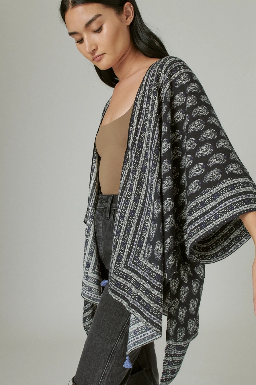 BORDER PRINT KIMONO, image 3