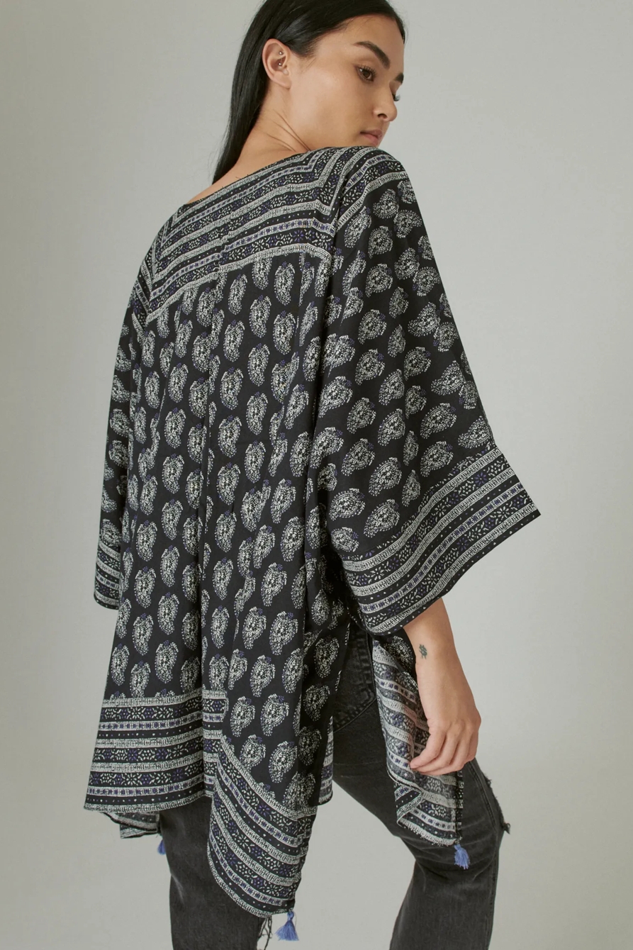 BORDER PRINT KIMONO, image 4