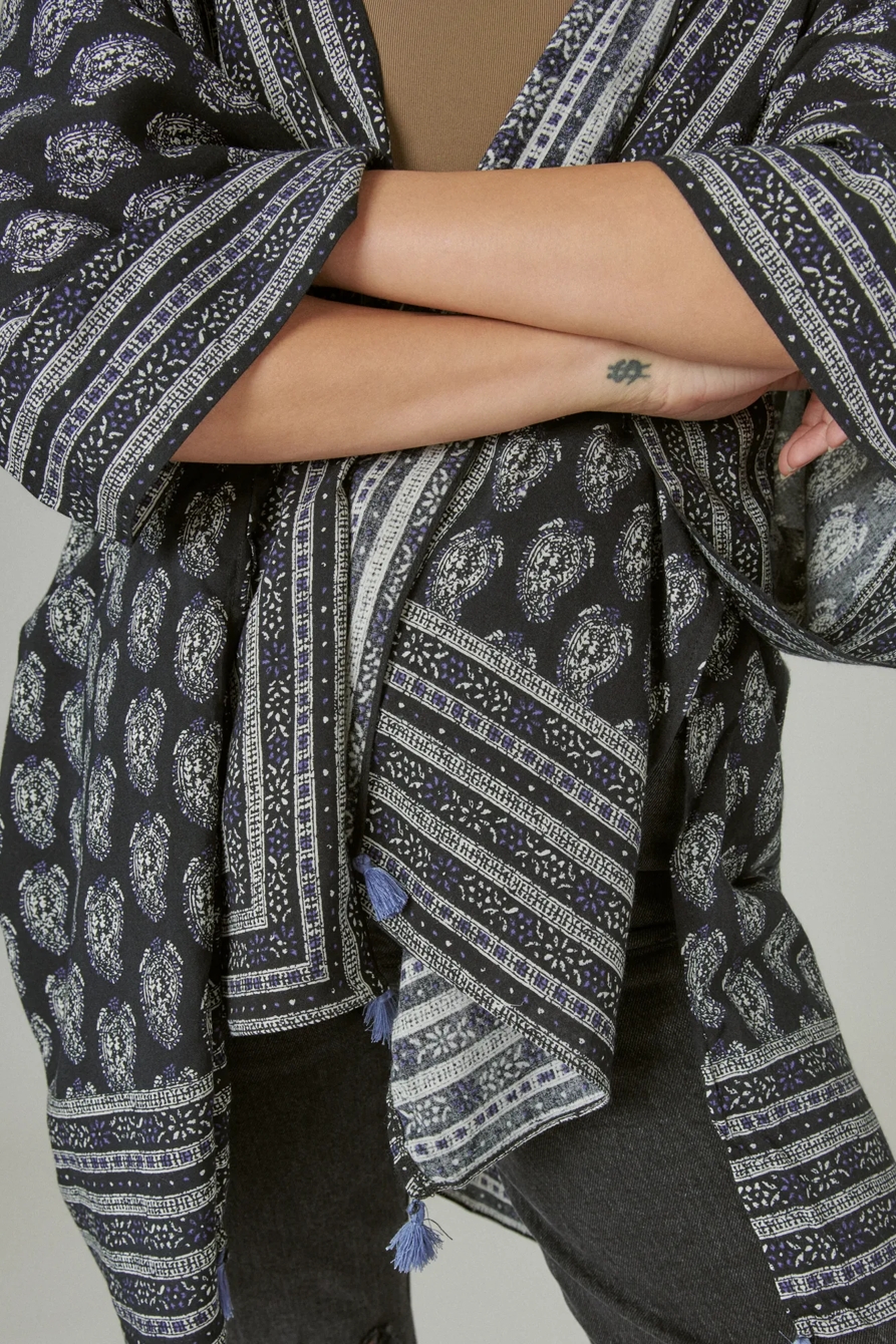 BORDER PRINT KIMONO, image 5
