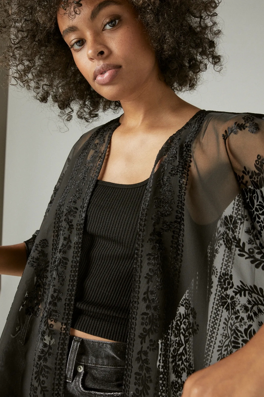 VELVET BURNOUT KIMONO, image 5