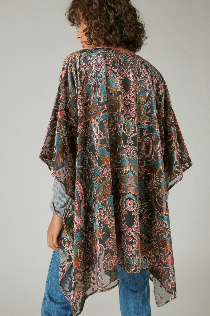 VELVET BURNOUT KIMONO, image 4