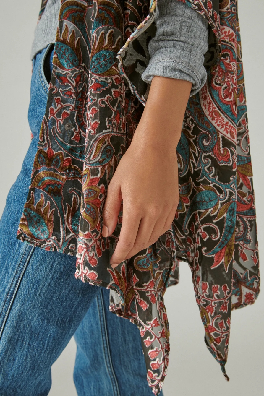 VELVET BURNOUT KIMONO, image 5