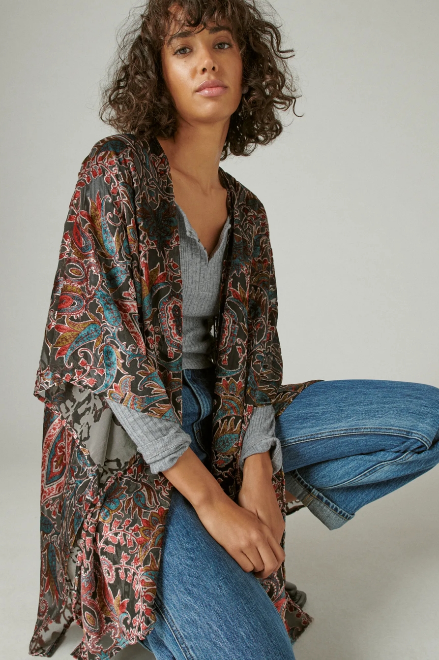 VELVET BURNOUT KIMONO, image 6