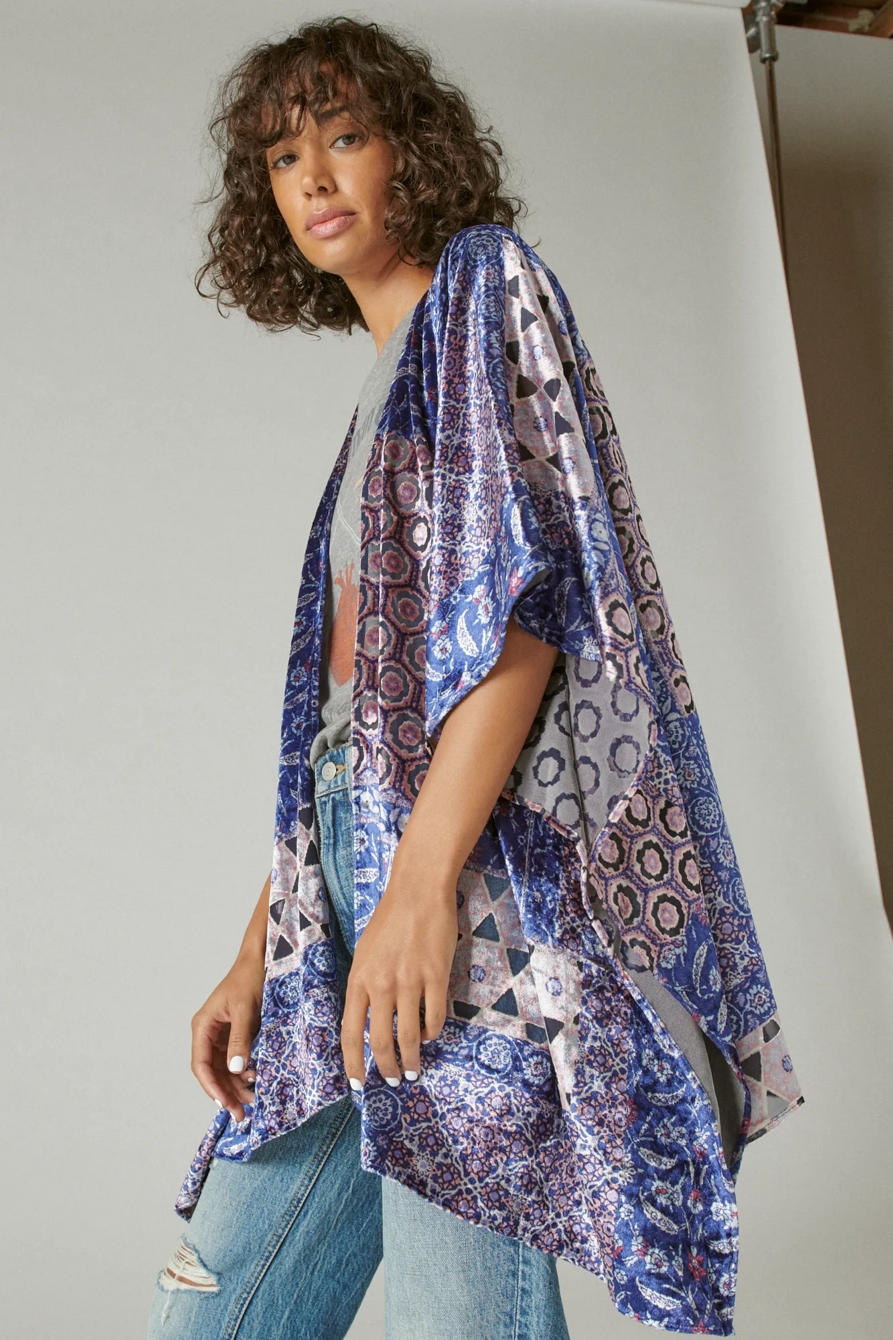 VELVET BURNOUT KIMONO, image 3