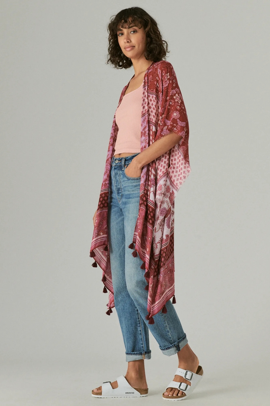 PRINTED TASSEL KIMONO, image 2