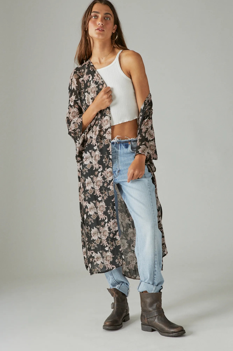 PRINTED DUSTER KIMONO, image 2