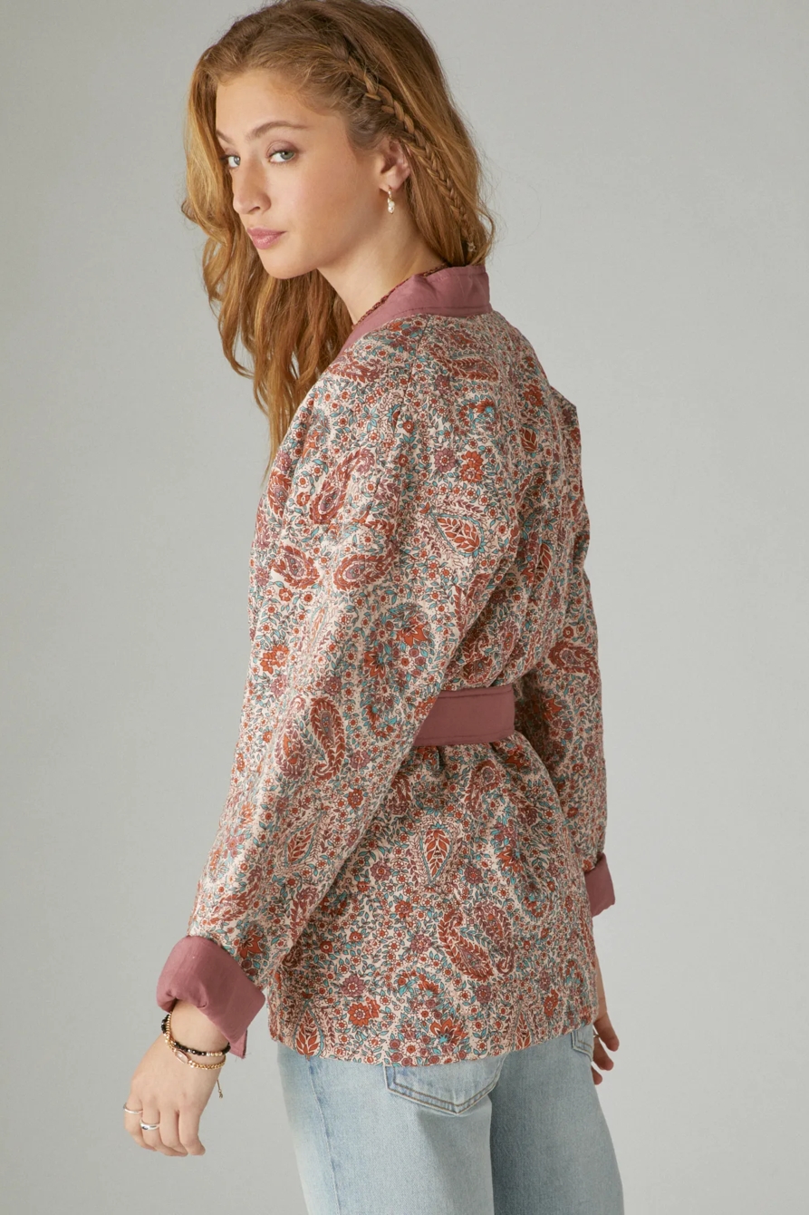 PAISLEY QUILTED KIMONO, image 3