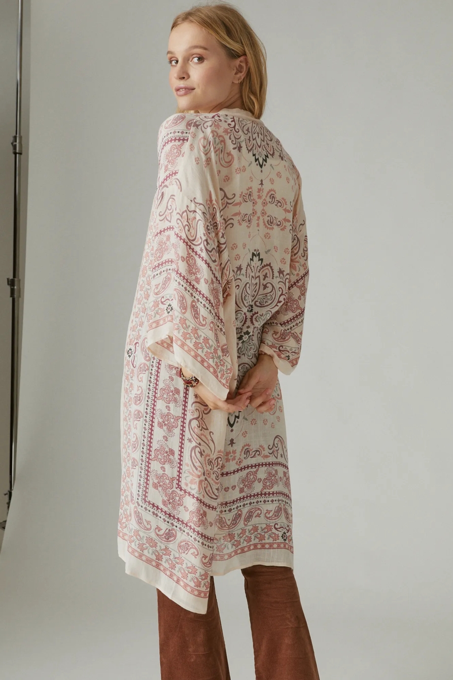 PRINTED DUSTER KIMONO, image 2