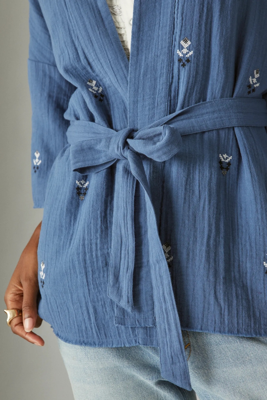 GEO EMBROIDERED KIMONO, image 4