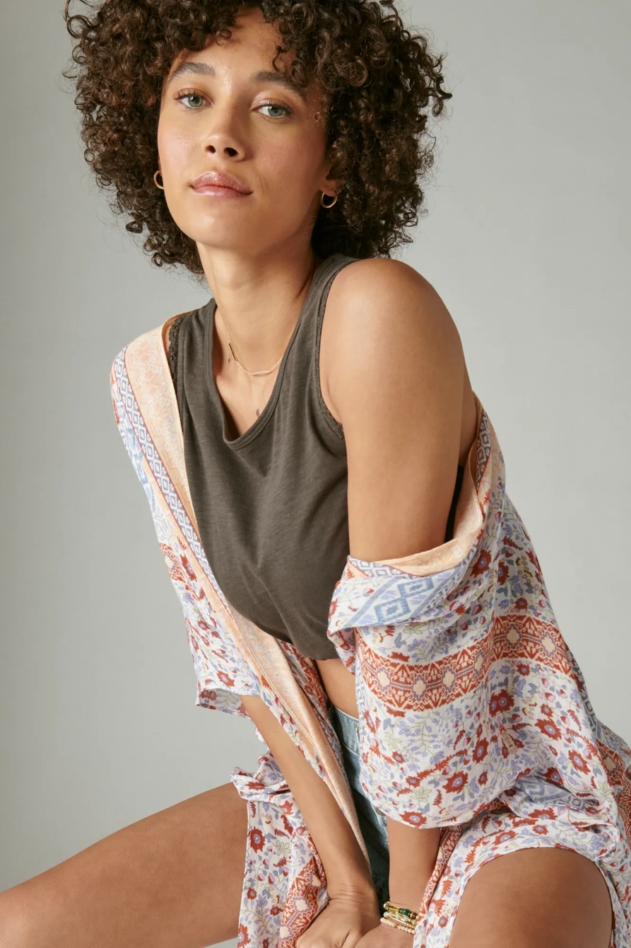 PRINTED BOHO KIMONO, image 2