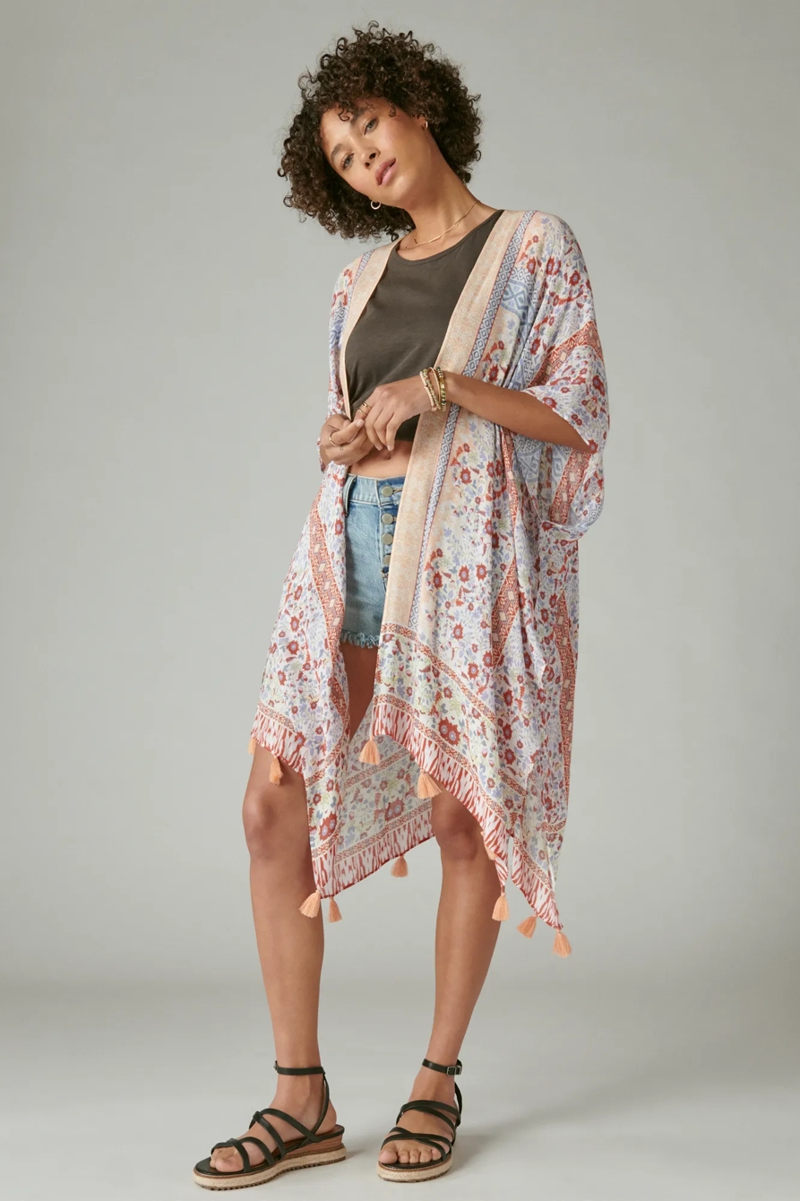 PRINTED BOHO KIMONO, image 3
