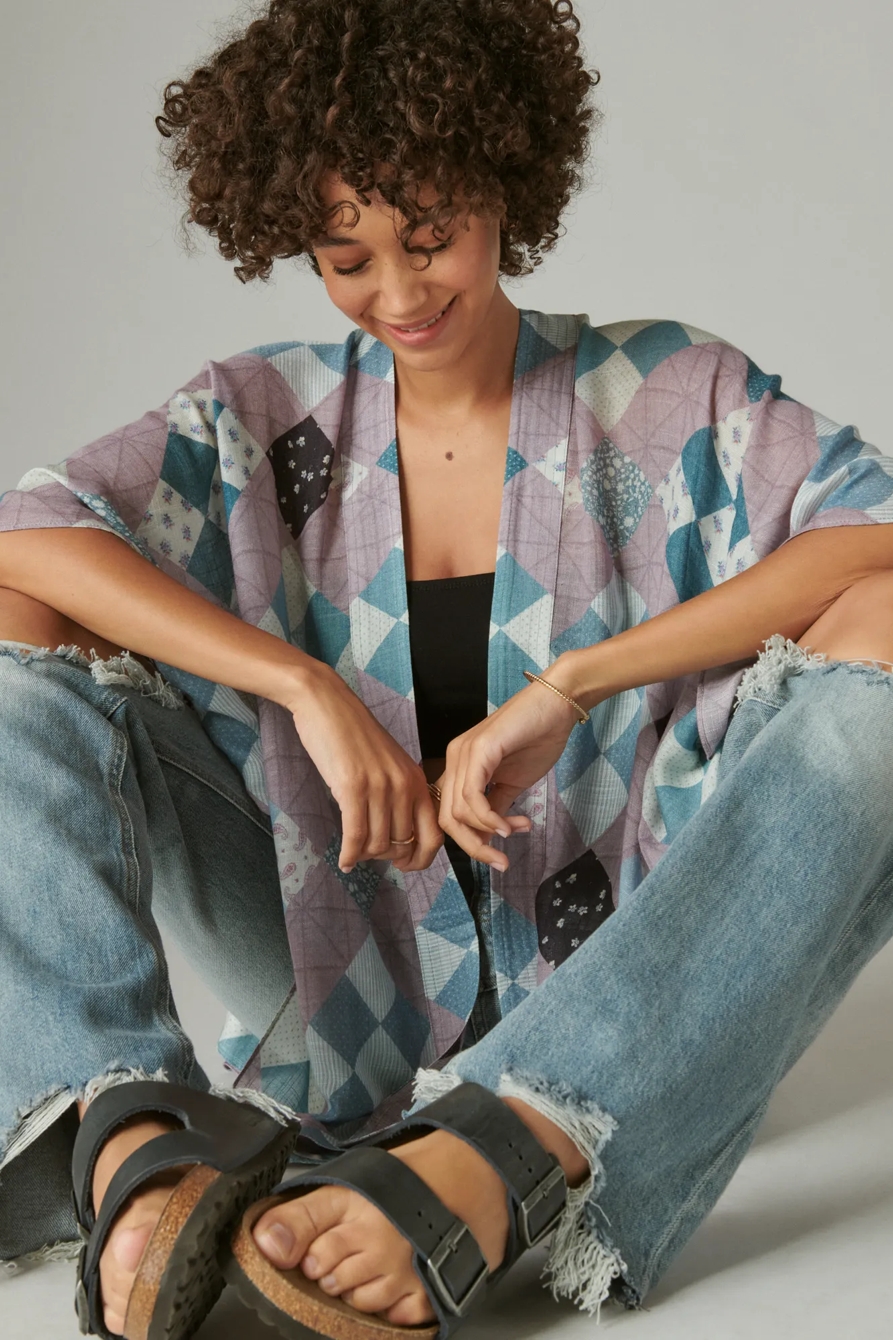 Laura Ashley Printed Patchwork Kimono, image 2