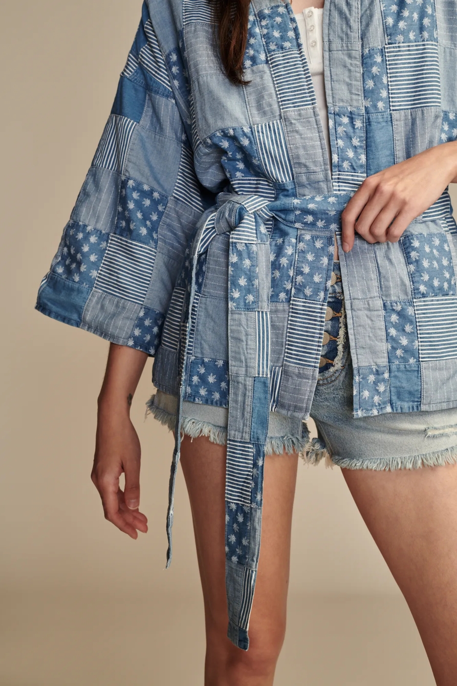 HIGHEST QUALITY DENIM PATCHWORK KIMONO | Lucky Brand