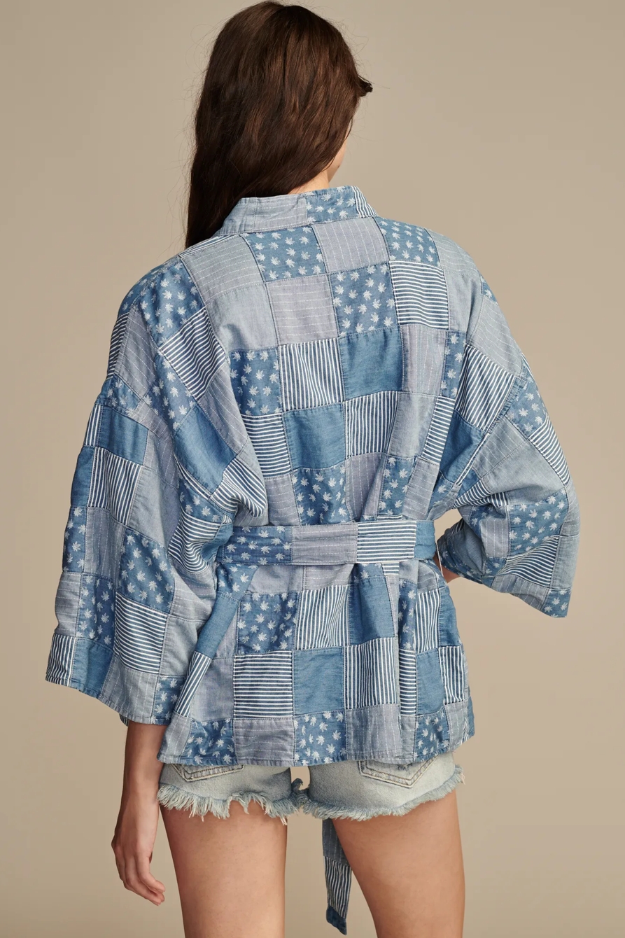 HIGHEST QUALITY DENIM PATCHWORK KIMONO, image 3
