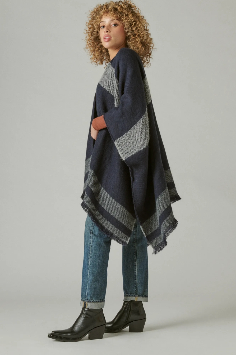 NAVY STRIPE KIMONO, image 2
