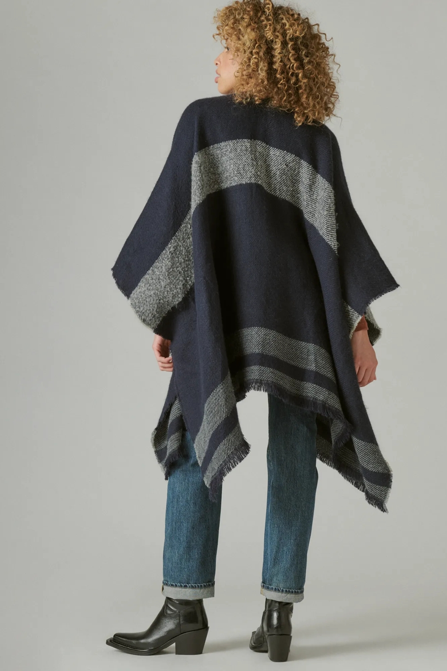NAVY STRIPE KIMONO, image 3