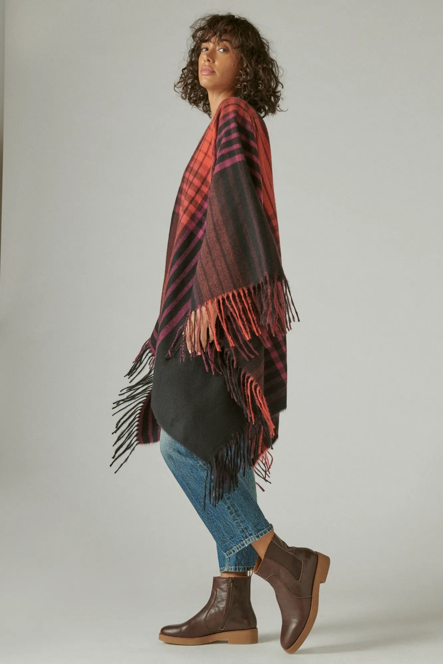 MULTI PLAID KIMONO, image 3