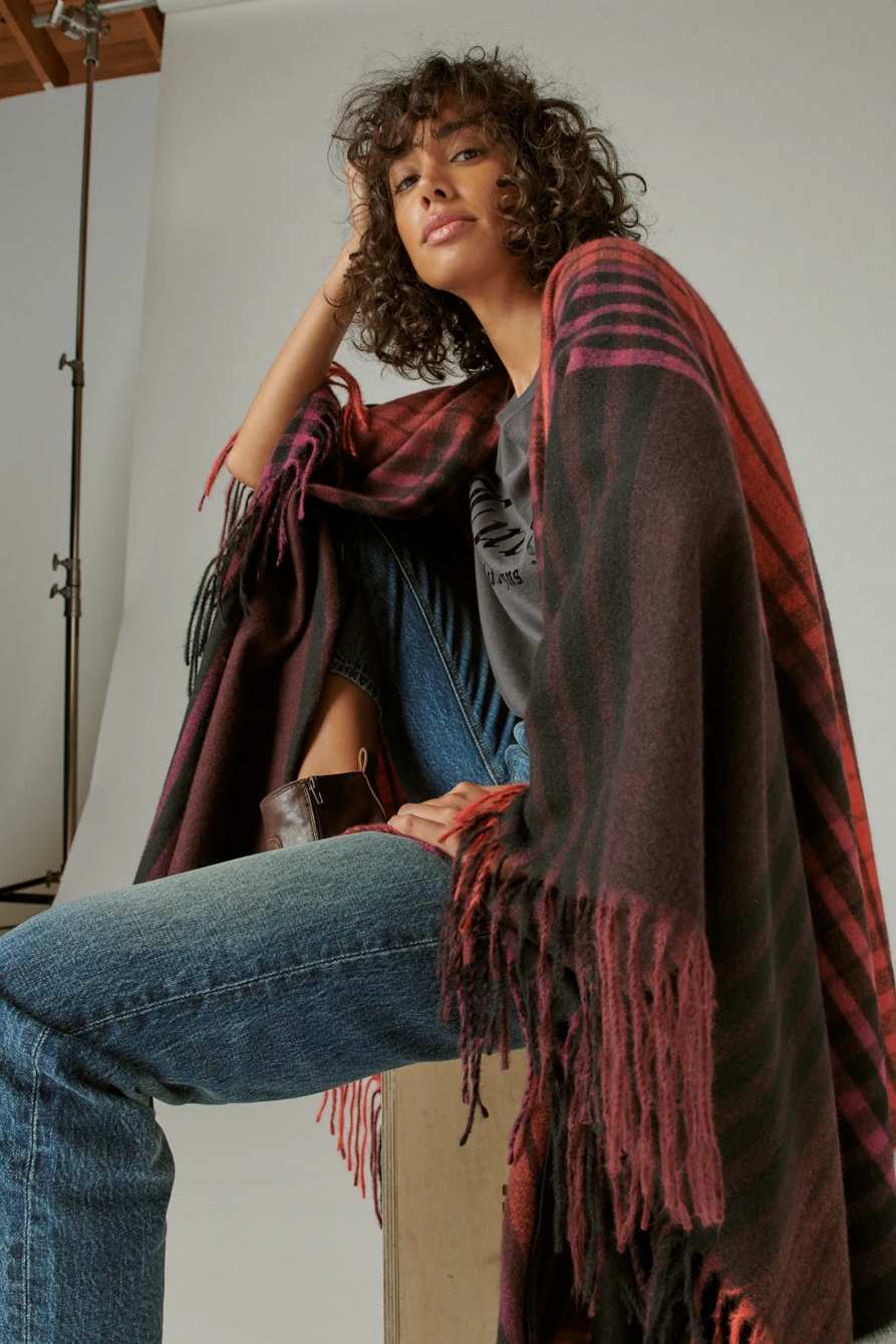 MULTI PLAID KIMONO, image 6