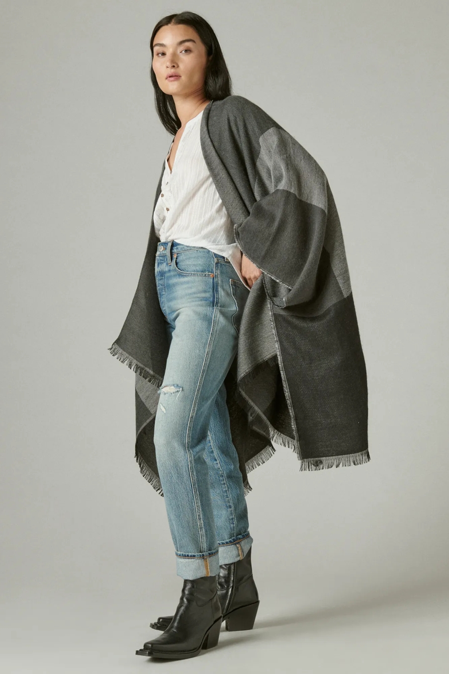 PATCHWORK KNIT KIMONO, image 2