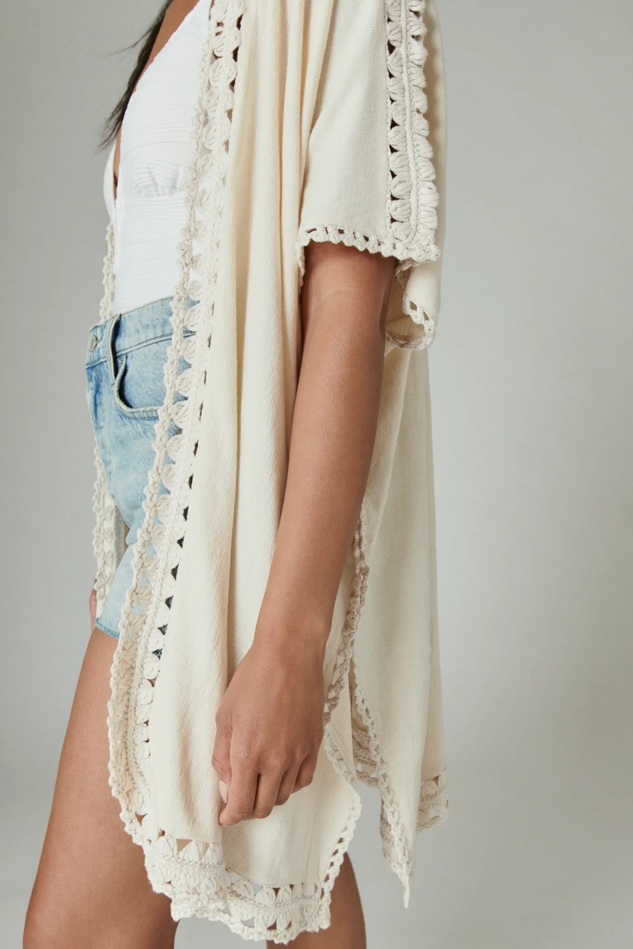 CROCHET TRIM KIMONO, image 4