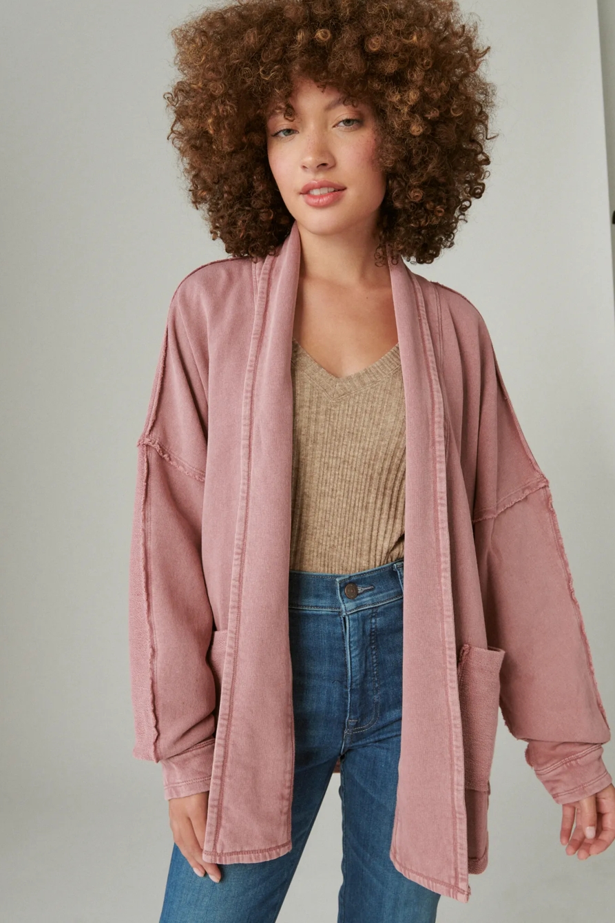 RAW EDGE KNIT KIMONO, image 2