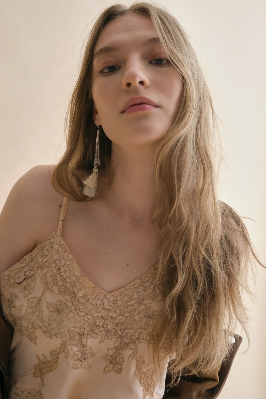 Lucky Upcycled Blush Lace Cami, image 2