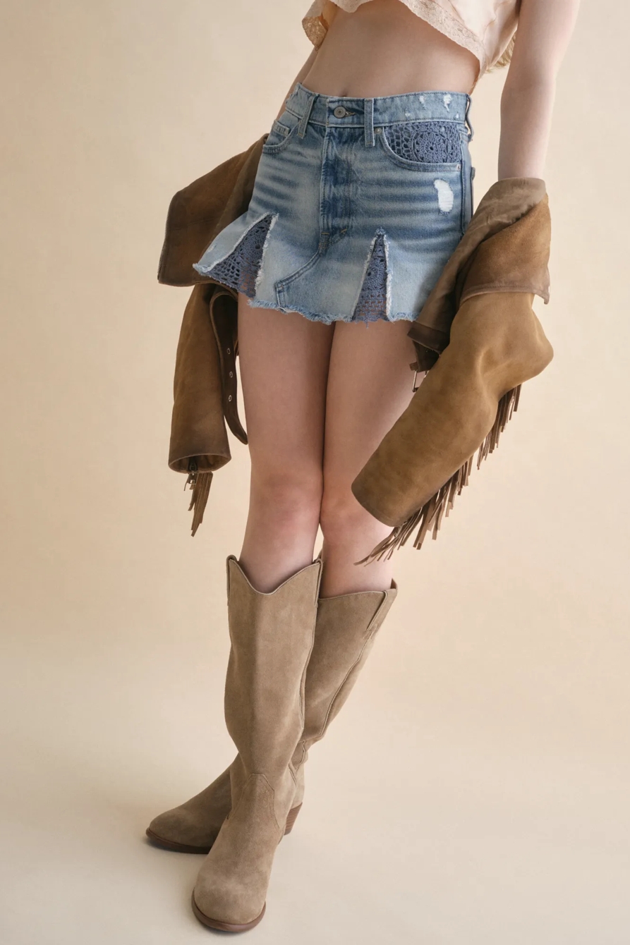 LUCKY UPCYCLED CROCHET SKIRT, image 2