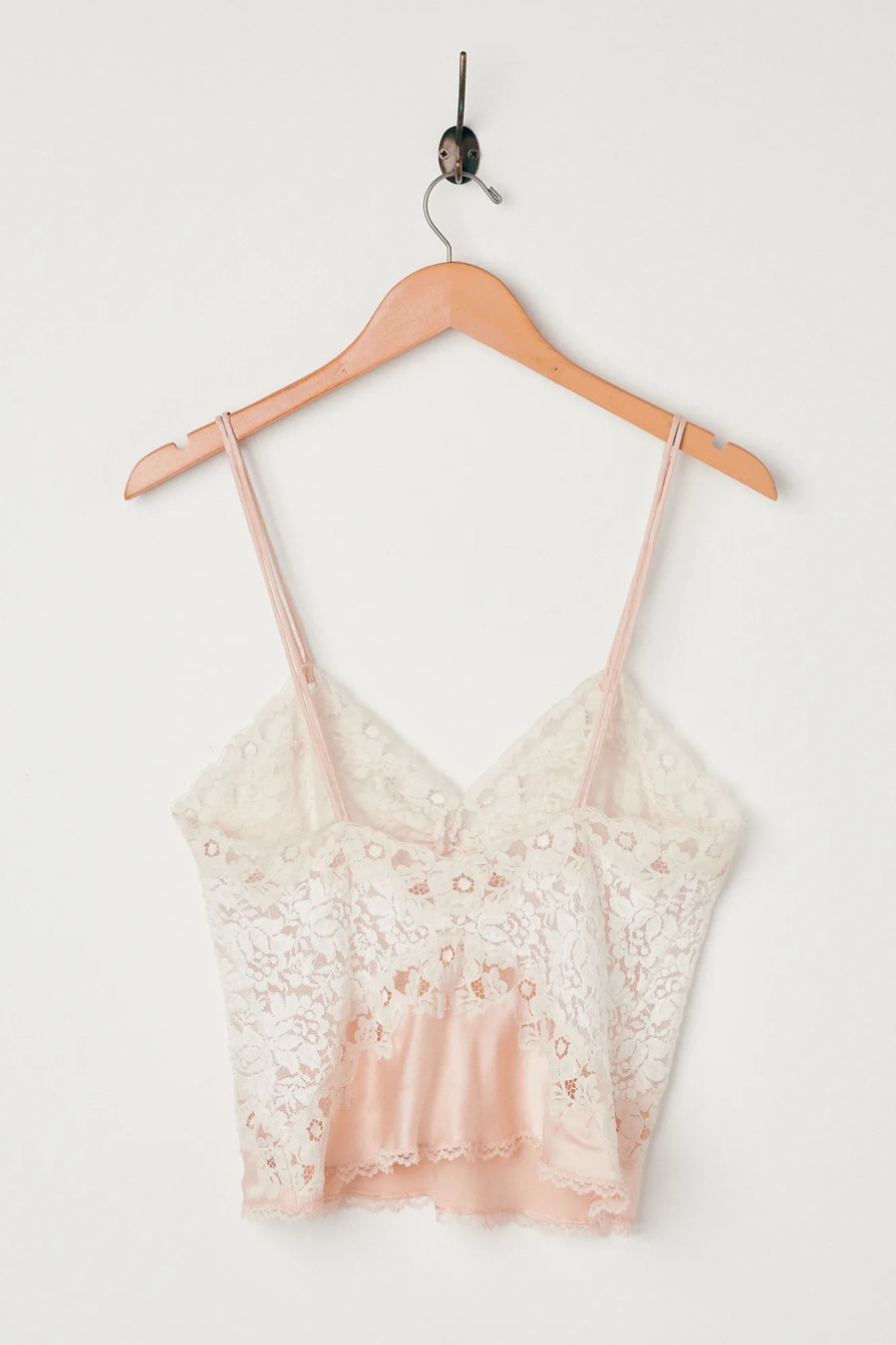 Lucky Upcycled Blush Lace Empire Cami, image 3