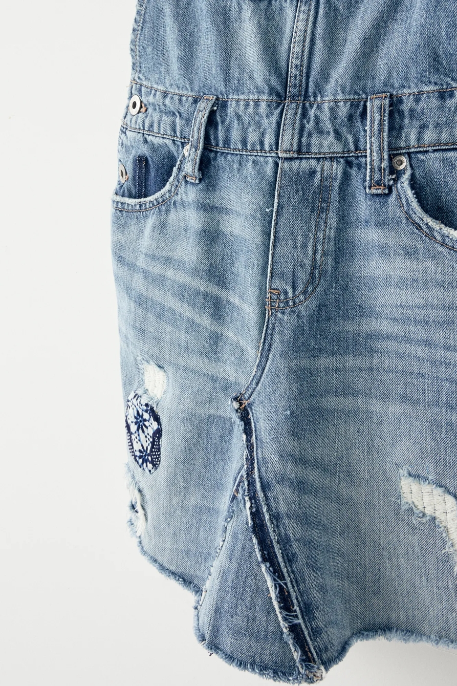 LUCKY UPCYCLED DENIM OVERALLS, image 5