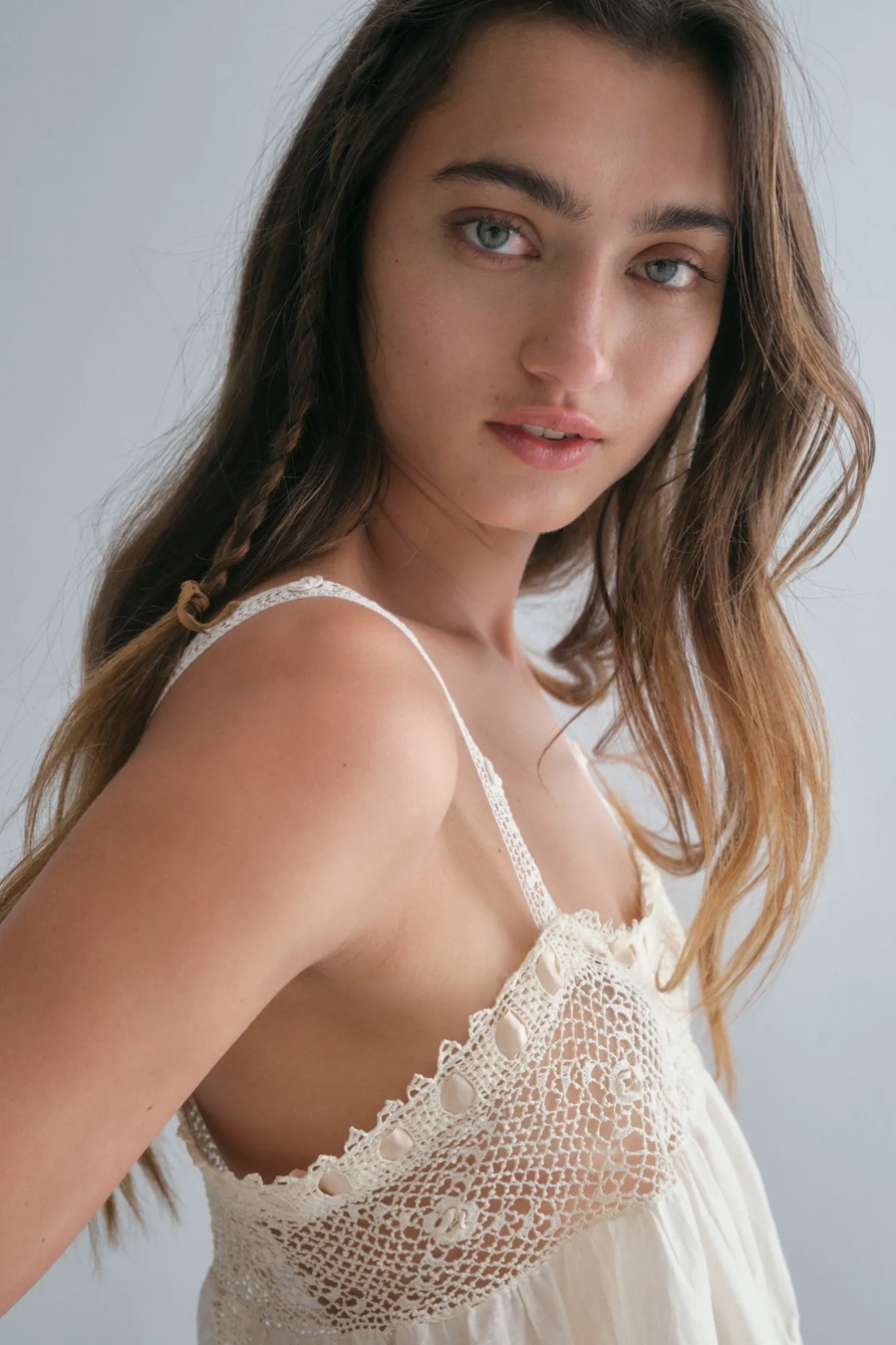 Lucky Upcycled Satin Lace Trim Cami, image 2