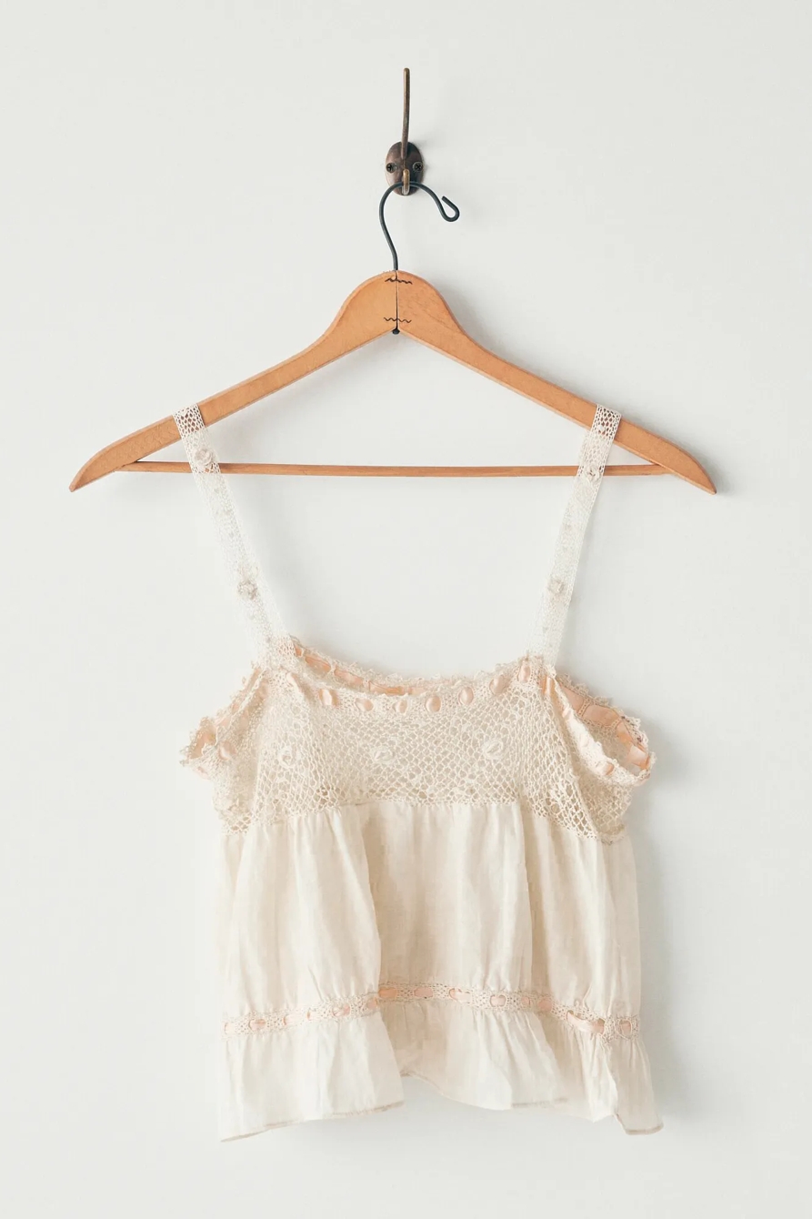 Lucky Upcycled Satin Lace Trim Cami, image 3