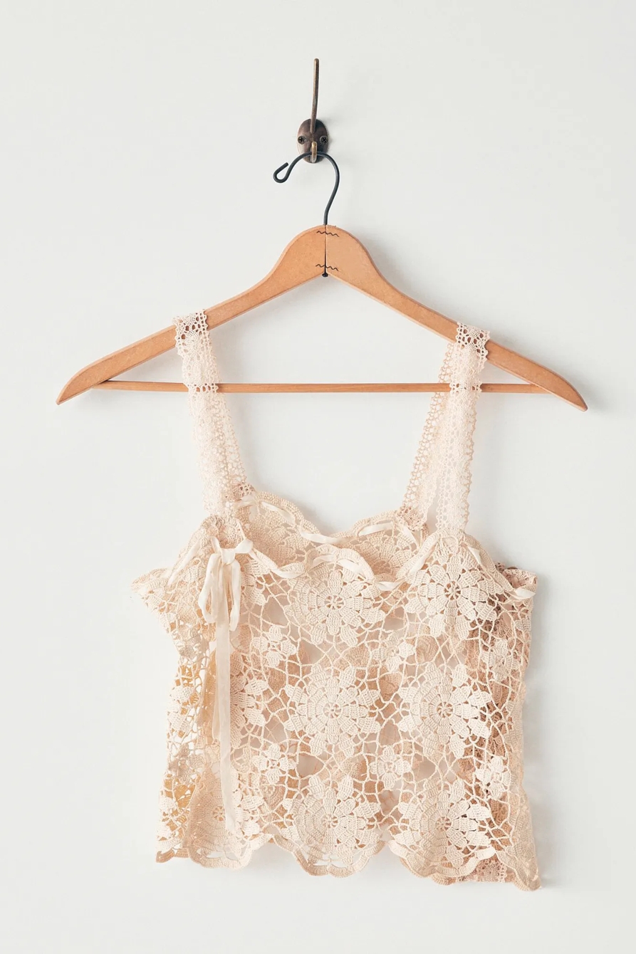 Lucky Upcycled Embroidered Applique Cami, image 4