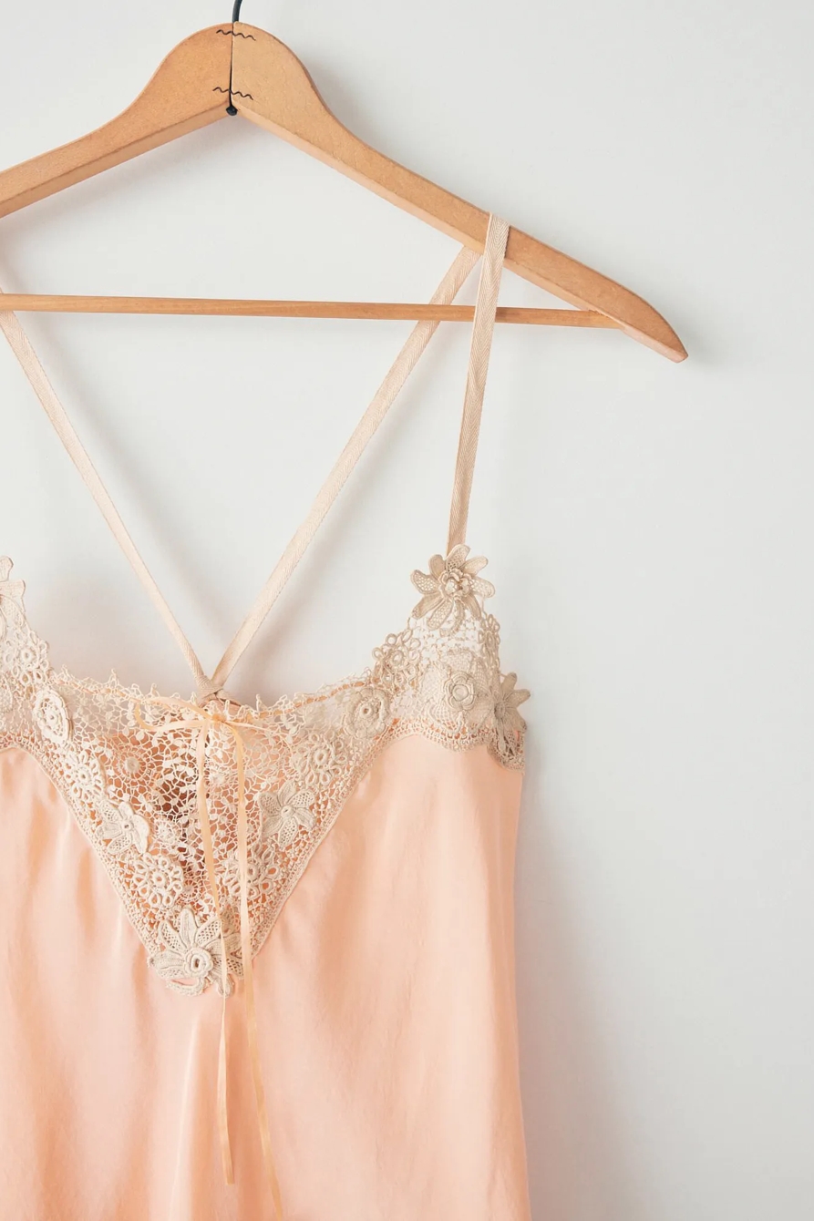 Lucky Upcycled Satin Lace Trim Cami, image 2