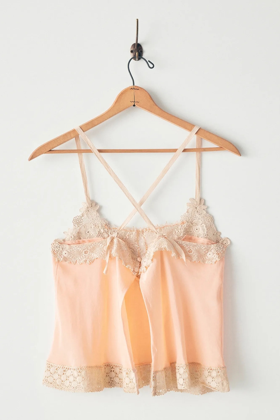 Lucky Upcycled Satin Lace Trim Cami, image 3