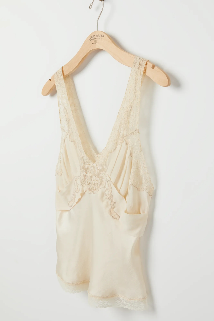 Lucky Upcycled Mesh Lace V NeckCami, image 2