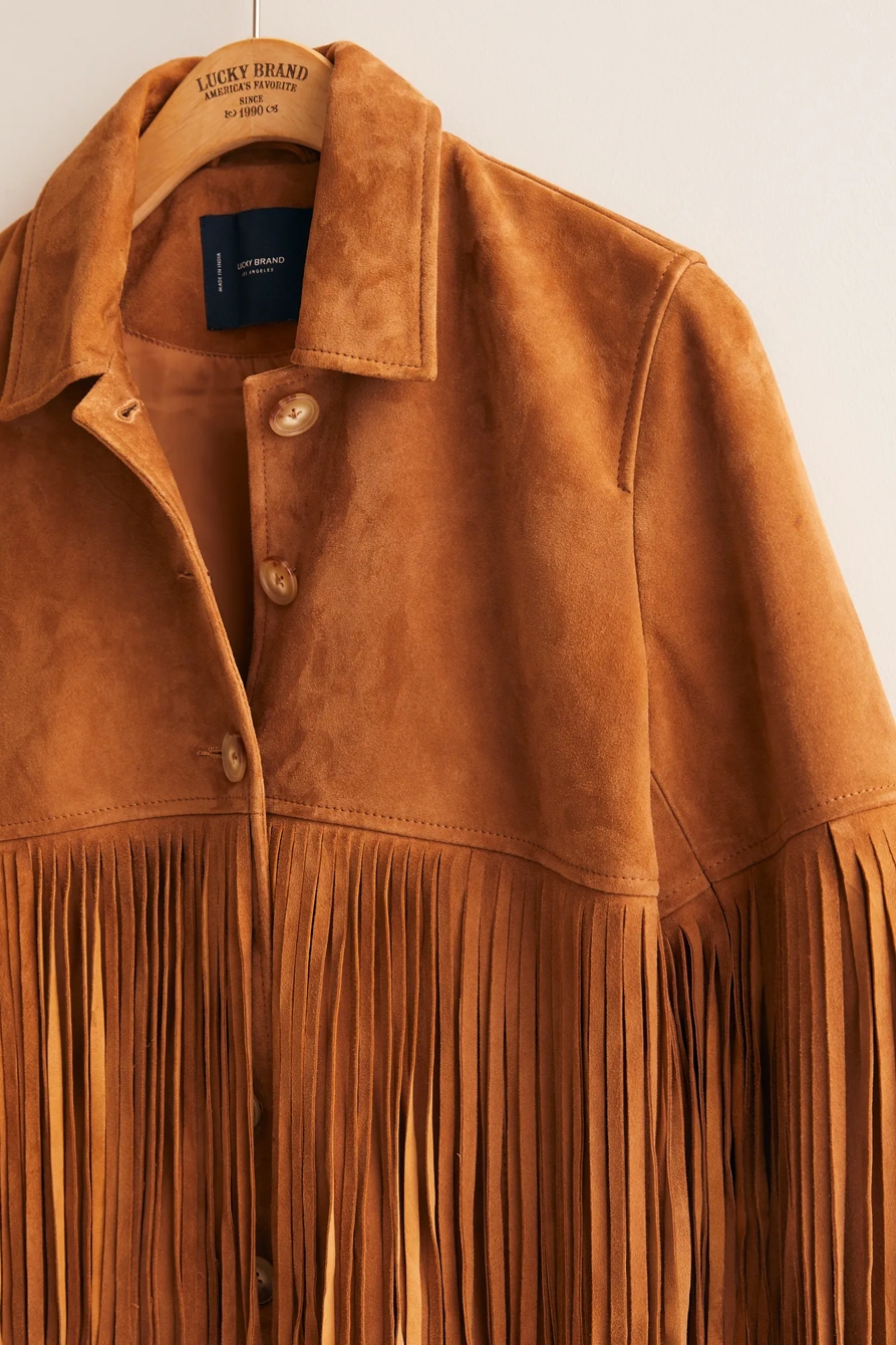 Women's Suede Fringe Festival Jacket, image 2