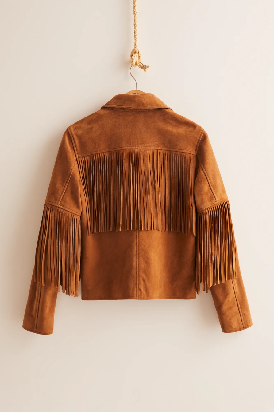 Women's Suede Fringe Festival Jacket, image 3