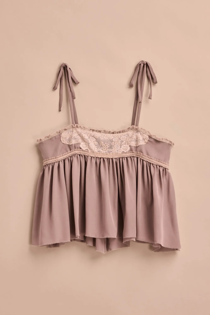 Lucky Brand Upcycled Silk Tie-Strap Cami, image 1