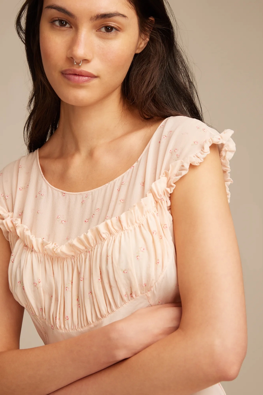 Lucky Brand Upcycled Silk Floral Print Mini Dress, image 2