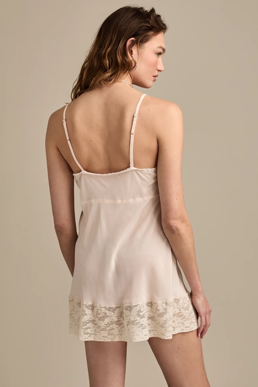 Lucky Brand Upcycled Wide Mesh Lace Trim Dress, image 4