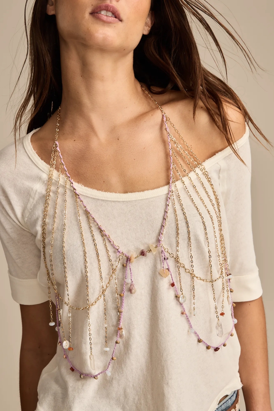 Dripping Stone Crochet and Chain Body Jewelry, image 3